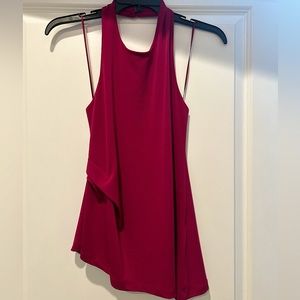 ASTR the label - magenta pink asymmetrical halter top XS